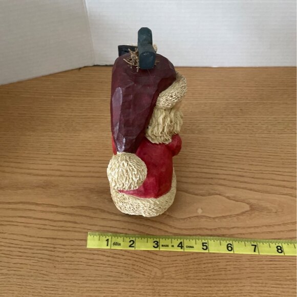 Crazy Mountain Resin Santa & Snowman Hugging 1997 Santas Workbench Series 8.5 in - Picture 9 of 9